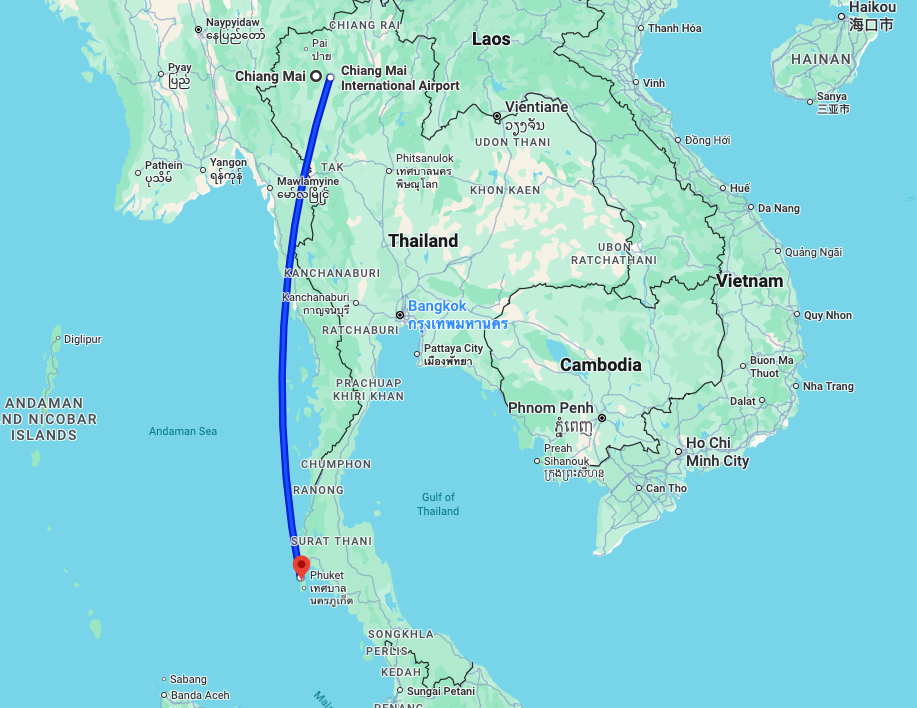 Vuelo Chiang Mai - Phuket