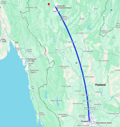 Vuelo interno Bangkok - Chiang Mai